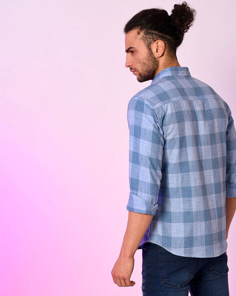 CAMPUS SUTRA Checked Shirt with Patch Pocket-AJIO|7 days returnable