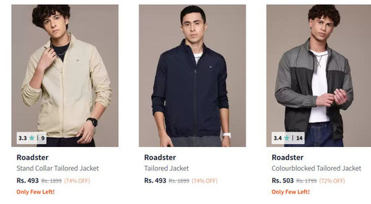 Roadster Jackets Min. 70% Off