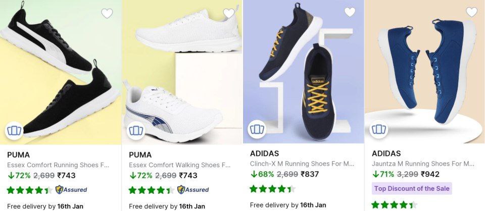 🔥Upto 85% Off On Top Brand Shoes