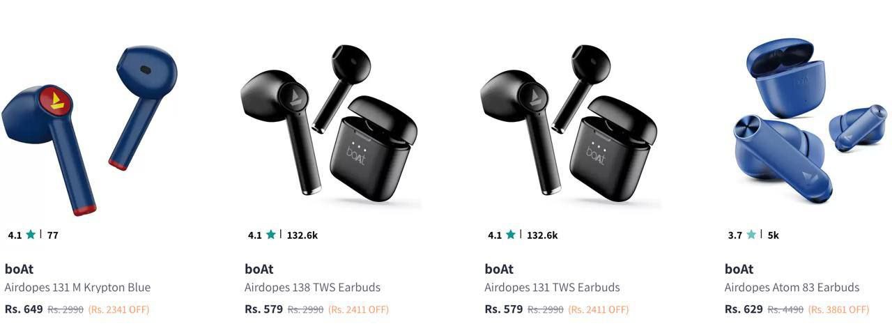 Loot : boAt Neckband & Earbuds Starts @579.