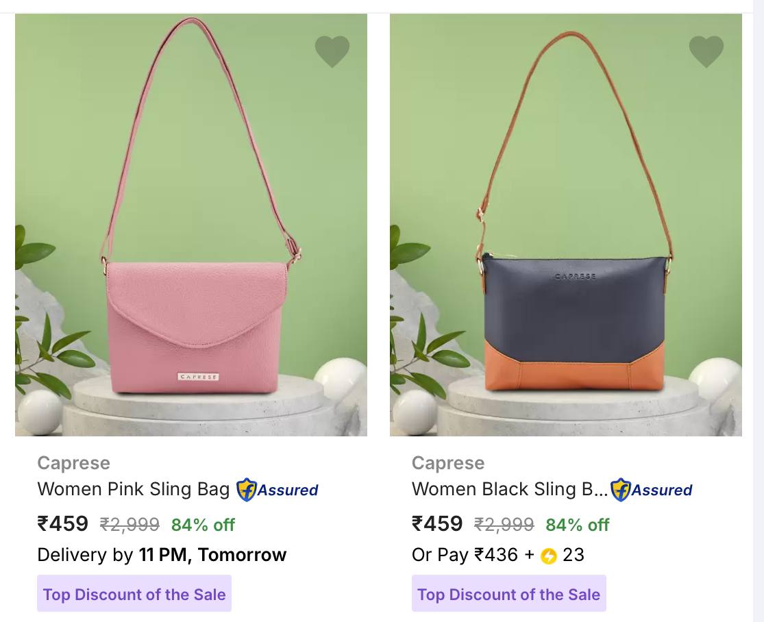 Upto 85% Off On Handbags