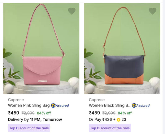 Upto 85% Off On Handbags