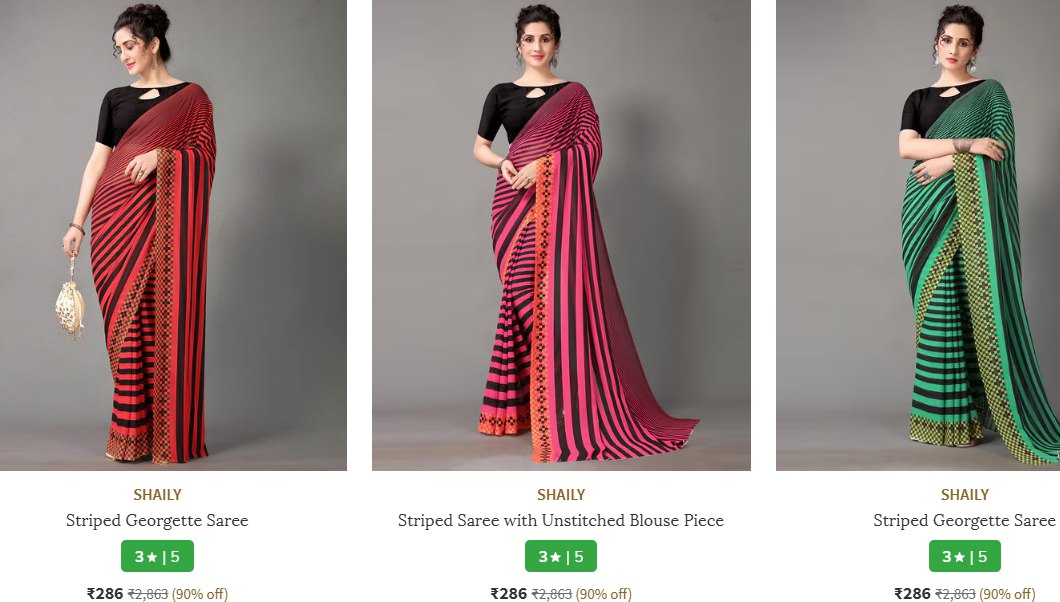 π₯Ajio | Upto 90% Off On Sarees Starting From Rs. 286 π₯π₯π₯
