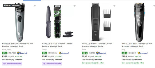 Havells Trimmer Starts @ 548.