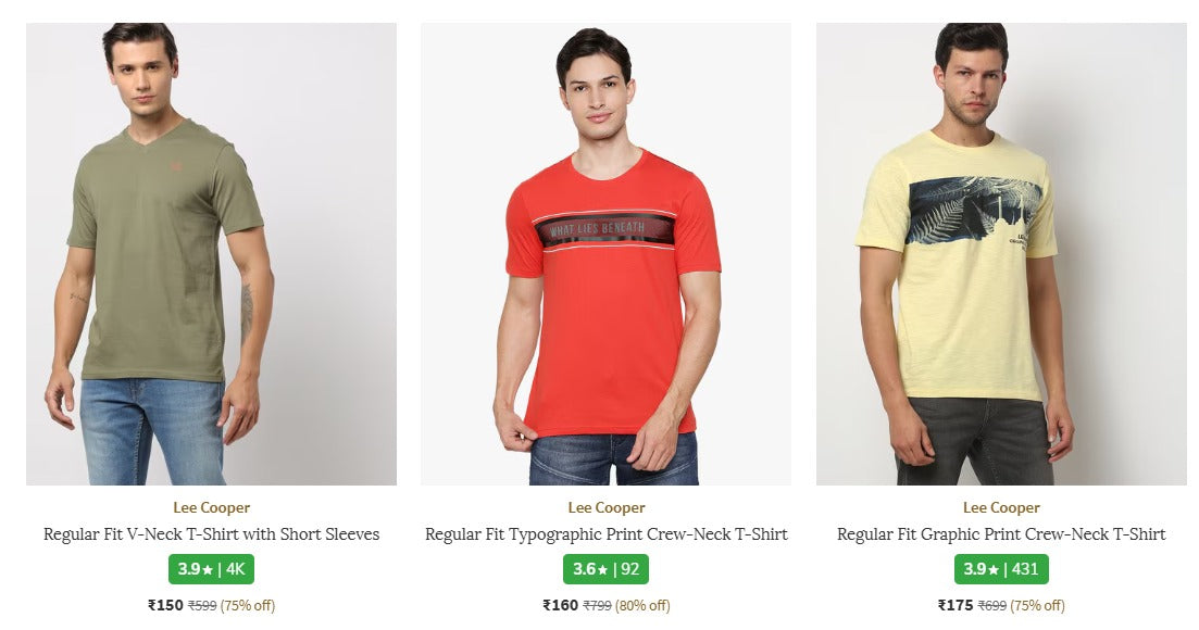 Flat 80% Off On Lee Cooper Clothing.