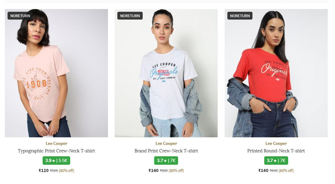 Women's : T-Shirt @ 140