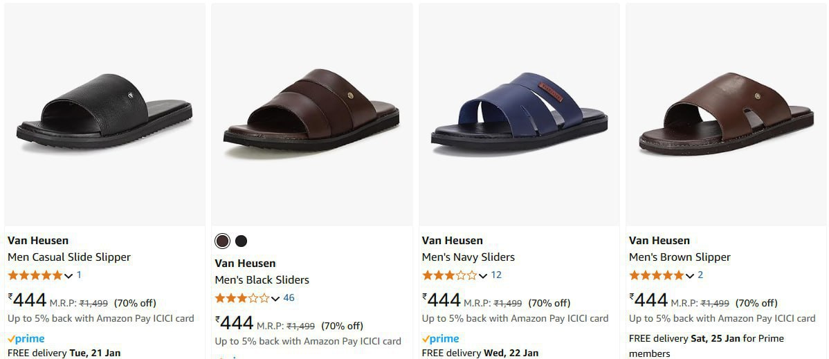 Min. 70% Off On Van Heusen Footwear.