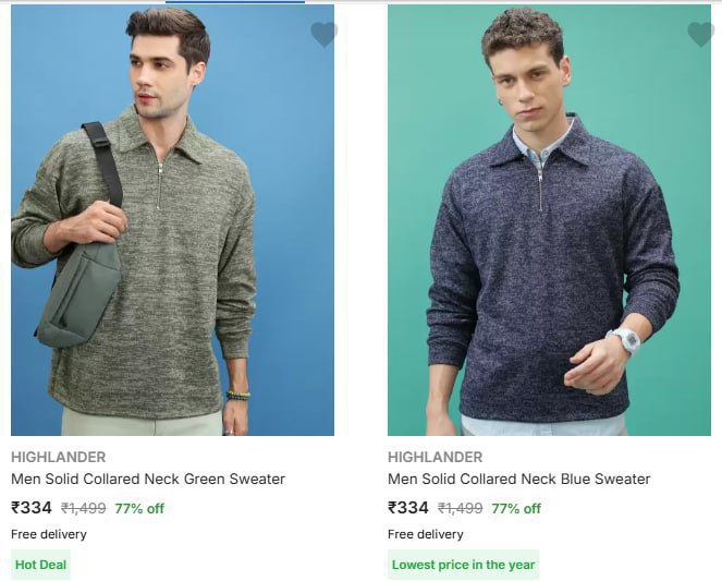 Highlander Men's Sweaters From @334