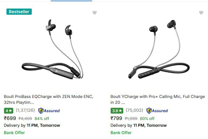 Boult Bluetooth Neckband Starts at Rs.699.