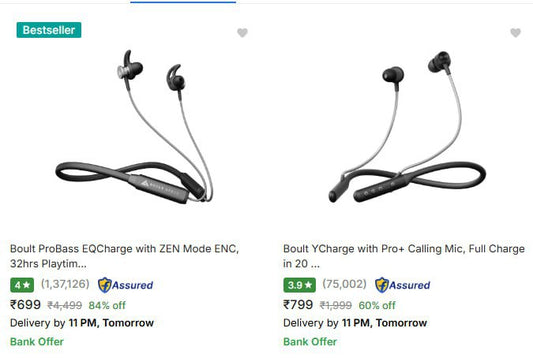 Boult Bluetooth Neckband Starts at Rs.699.