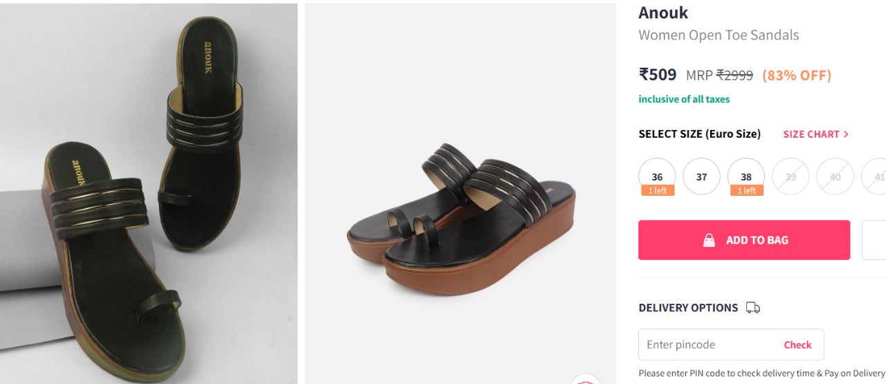 83% OFF in Women Sandals💥🔥