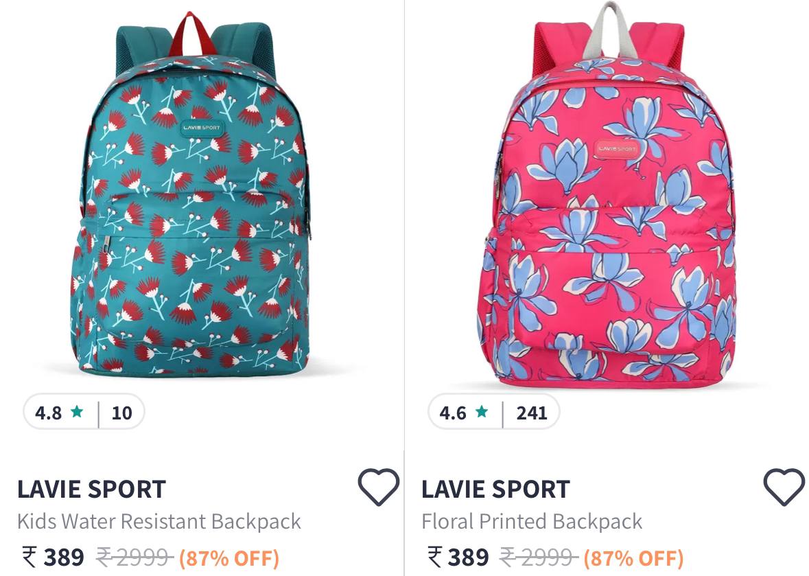Lavie Sport Bags Starts @389.