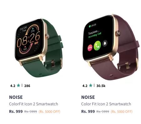 Myntra : Noise Smartwatches starts from @ Rs.999 + Bank offers 😱😱