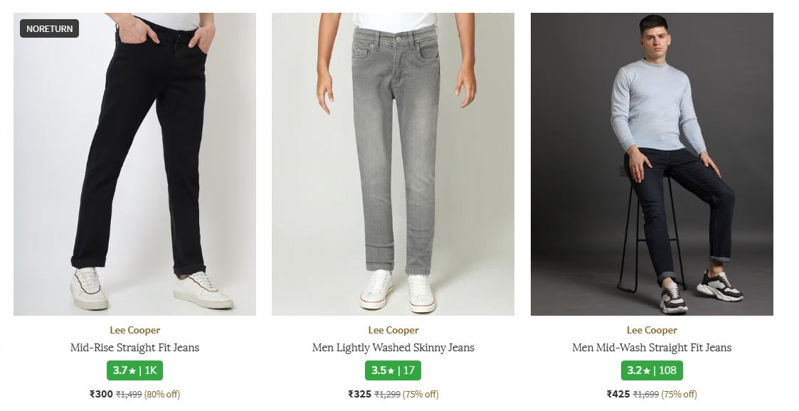 Men's Jeans are in just 75% OFF Discount🔥🔥