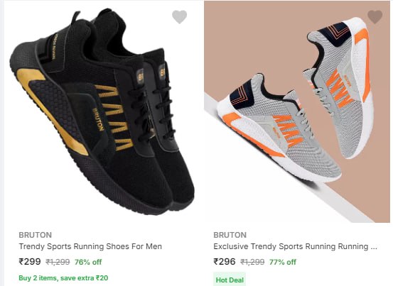 Bruton Men's Shoe Starts At Rs.296
