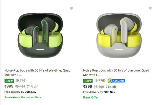 Flipkart | Noise TWS Earbuds Starts at Rs.899. (19-11-24)