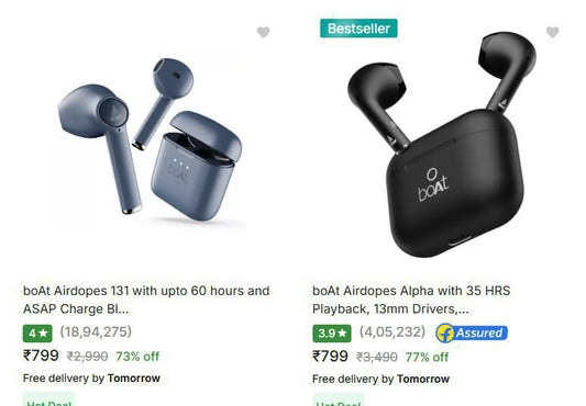 Boat True Wireless Starting From Rs.799 (19-11-24)