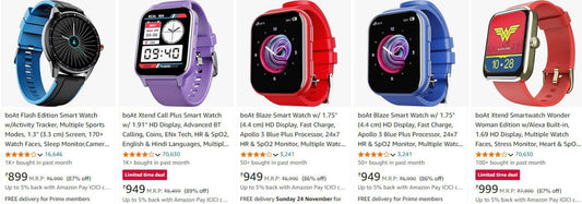 Boat Smartwatches Start at ₹899. (20-11-24)