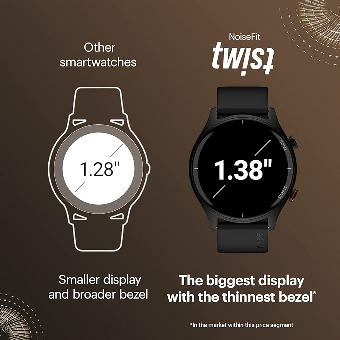 Noise Twist Round dial Smart Watch with Bluetooth Calling, 1.38" TFT Display, up-to 7 Days Battery