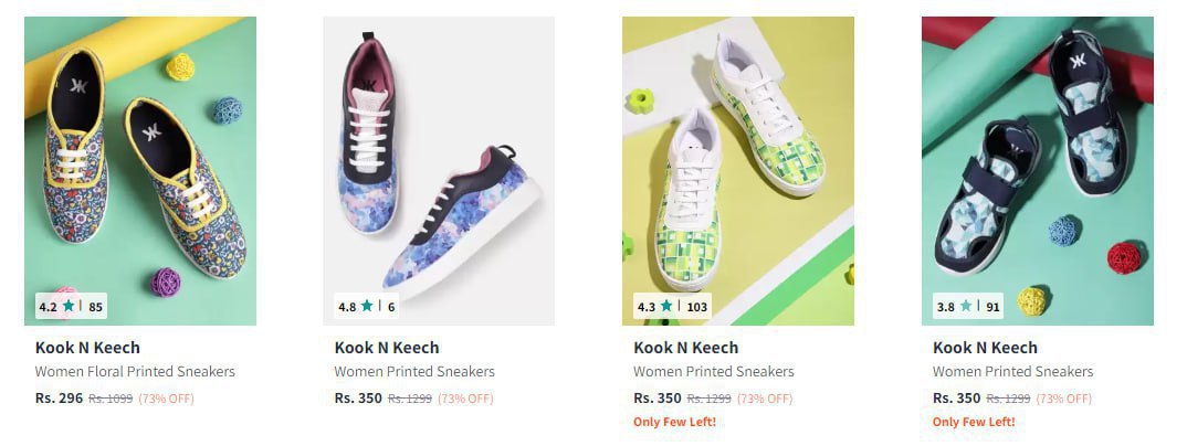 Kook N Keech Sneakers for WOMEN @ βΉ296πππ₯..ShareβοΈ(04-12-24)