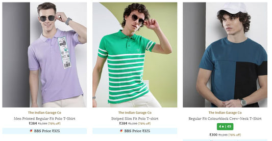 AJIO Loot : Upto 80% Off On The Indian Garage Clothing. (05-12-24)