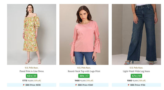 Ajio : Upto 75% Off On USPA Clothing. (05-12-24)