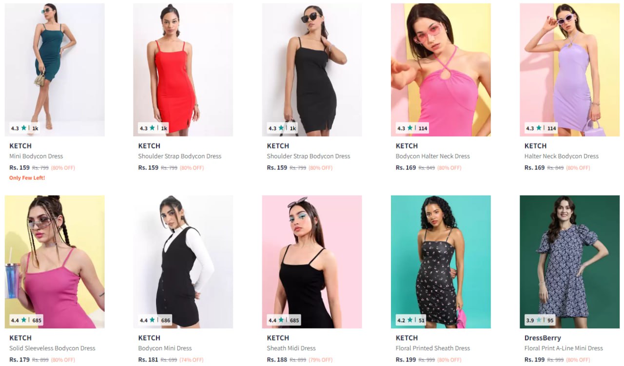 Myntra : Women Dresses up to 90% Off (05-12-24)