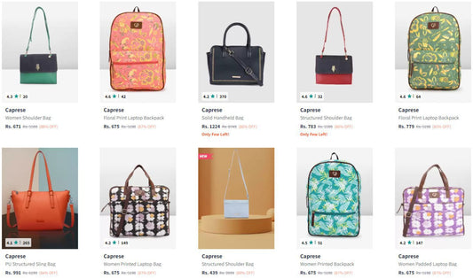 Myntra : Upto 90% Off on Caprese Handbags. (05-12-24)