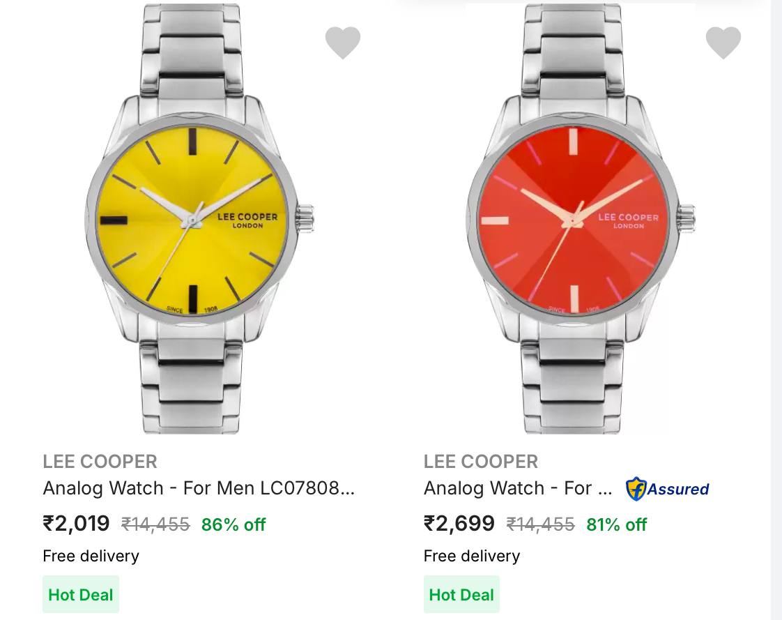 Upto 88% Off On Lee Cooper Watches. (06-12-24)