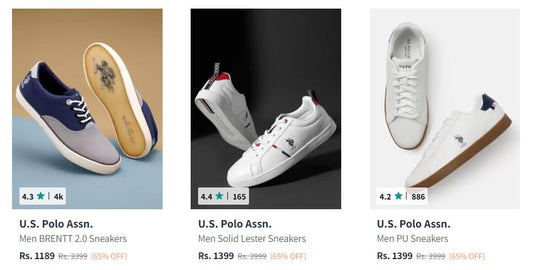 US Polo Sneakers at 65% Off  (06-12-24)