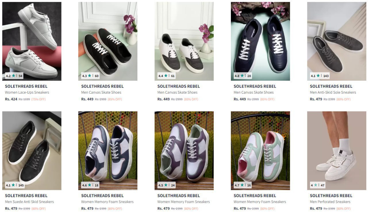 Loot - Sneakers From ₹424 (06-24-12)