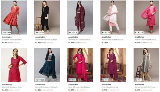Upto 89% Off On Women's Kurta & Kurta Set Starts @401. (06-12-24)