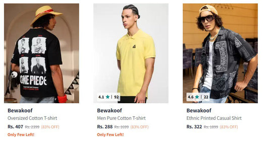 Myntra Loot : Upto 85% Off On Bewakoof Clothing. (07-12-24)
