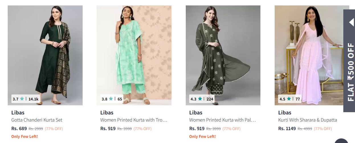 Upto 77% Off on Libas Kurta Set (07-12-24)