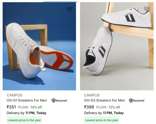 Campus Men's Sneaker Starting from Rs.351 (09-12-24)