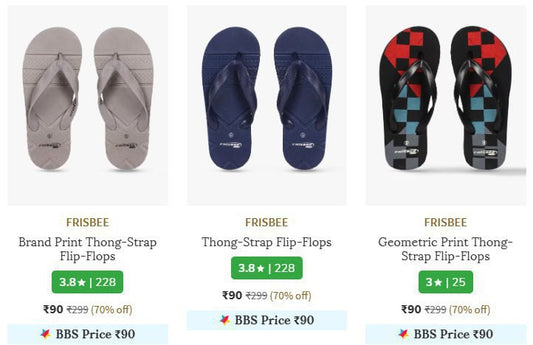 AJIO : Men's Footwear Starts @ ₹90 (11-12-24)