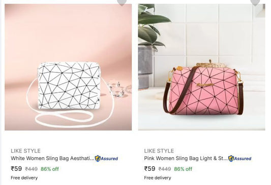 Like Style Sling Bags upto 86% off starting @ 59 (12-12-24)