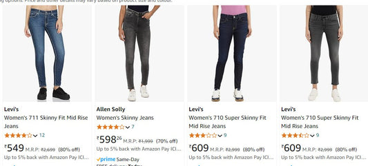Levi's Women Jeans Starts @549. (13-12-24)