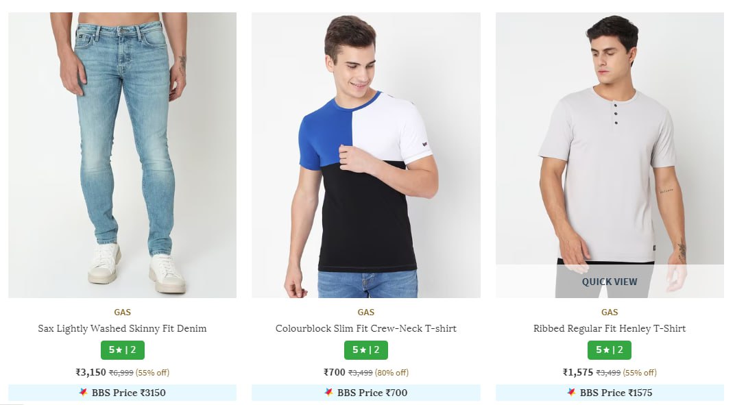 Ajio Loot : Upto 80% Off On GAS Clothing. (13-12-24)