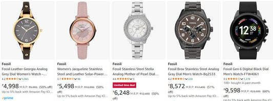 Upto 60% Off On Fossil Watches (14-12-24)