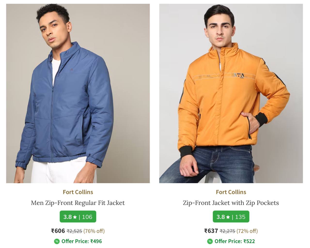 Upto 75% Off Fort Collins Jackets (15-12-24)