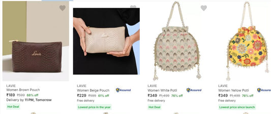 Lavie Pouches And Potlis Upto 68% Off  (17-12-24)