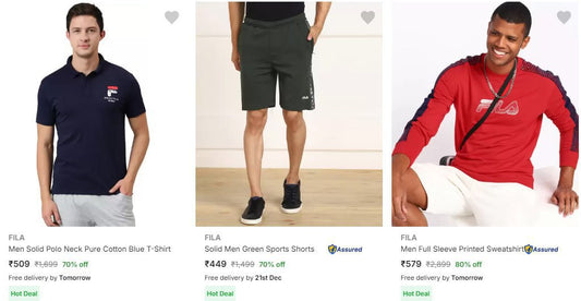 Upto 80% Off On FILA Clothing (18-12-24)