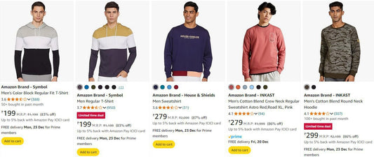 Sweatshirt Starts @ 199. (18-12-24)