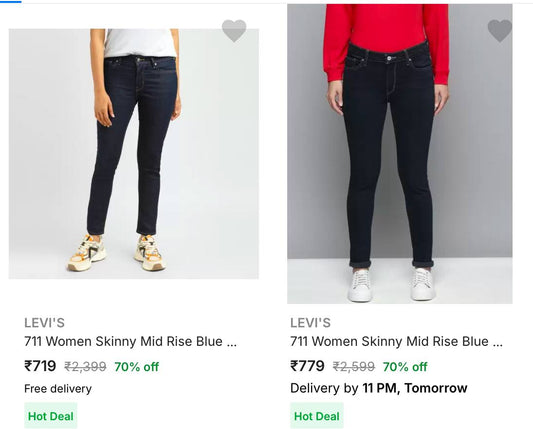 GRAB : Levi's Jeans Starts ₹719. (20-12-24)