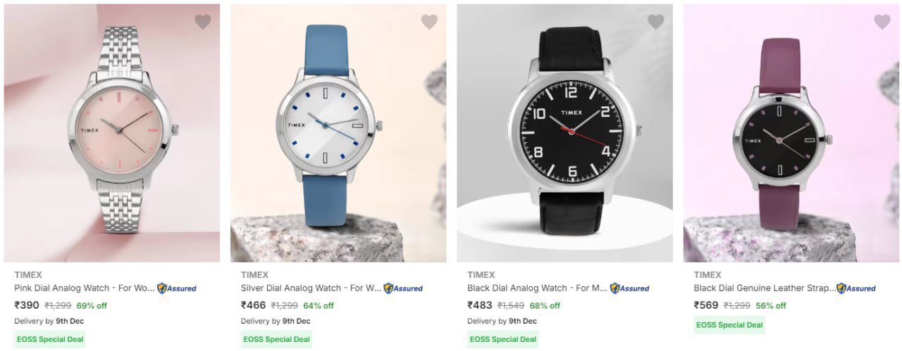 Timex Watches Start at ₹390. (24-12-24)