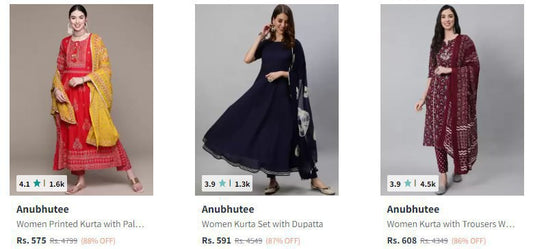 Upto 88% Off On Women's Kurta & Kurta Set  (24-12-24)