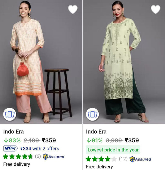 Libas,Indo Era Women Suits and Kurta upto 91% off (27-12-24)