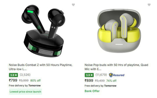 Noise True Wireless Earbuds Starts @799. (27-12-24)