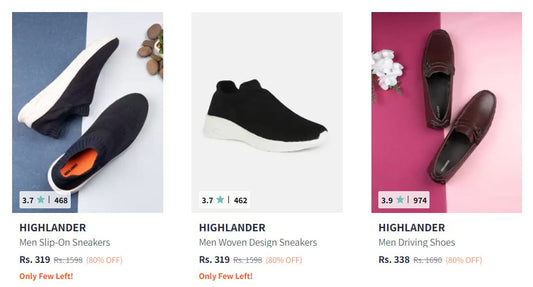 Myntra : Highlander Men's Sneakers Starts @319. (27-12-24)